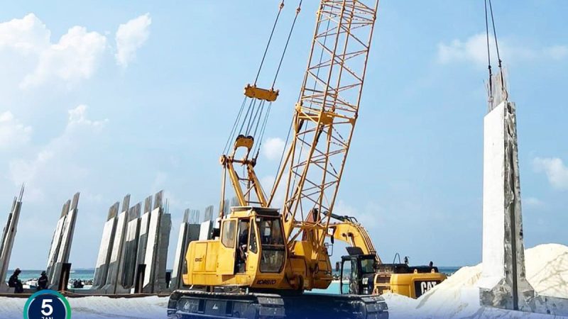 Third shipment of precast concrete blocks delivered to Hanimaadhoo: MTCC
