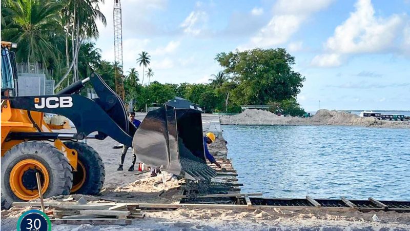 Sh. Lhaimagu Harbour Development project progressing at a fast pace