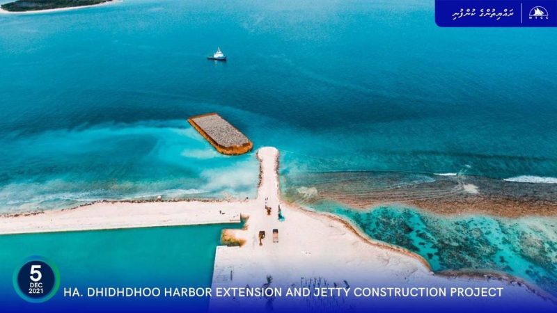 50% of Ha. Dhidhdhoo Harbour Extension and Jetty Construction Project completed