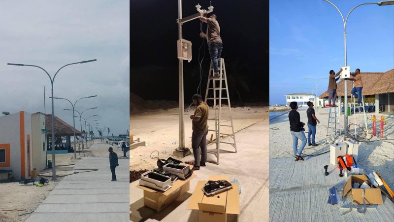 A state-of-the-art camera system installed at HDh. Hanimaadhoo Harbour