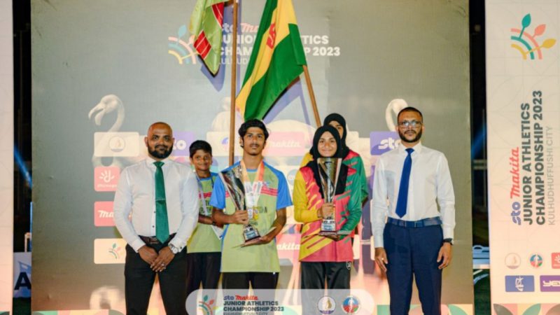 Ahuna best Female Athlete and Jalaluddin School Women's champion team of the Junior Athletics Championships