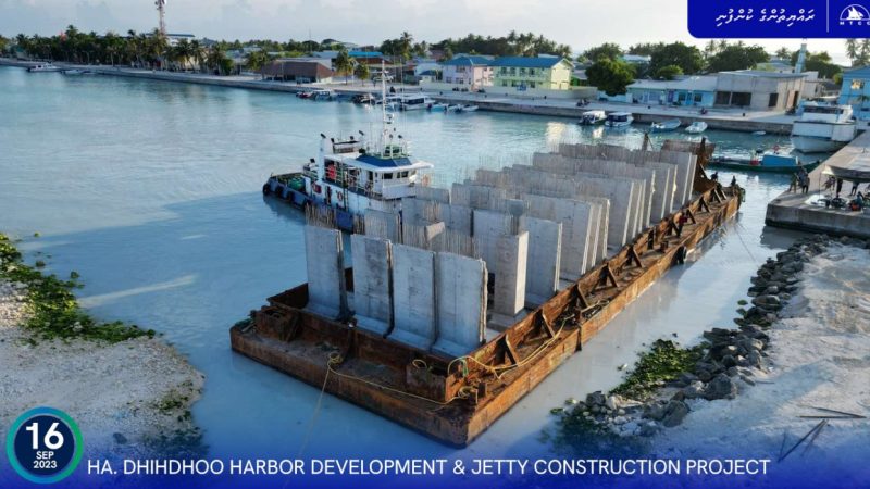 80% of Ha. Dhidhdhoo Harbour Extension and Jetty Construction Project completed