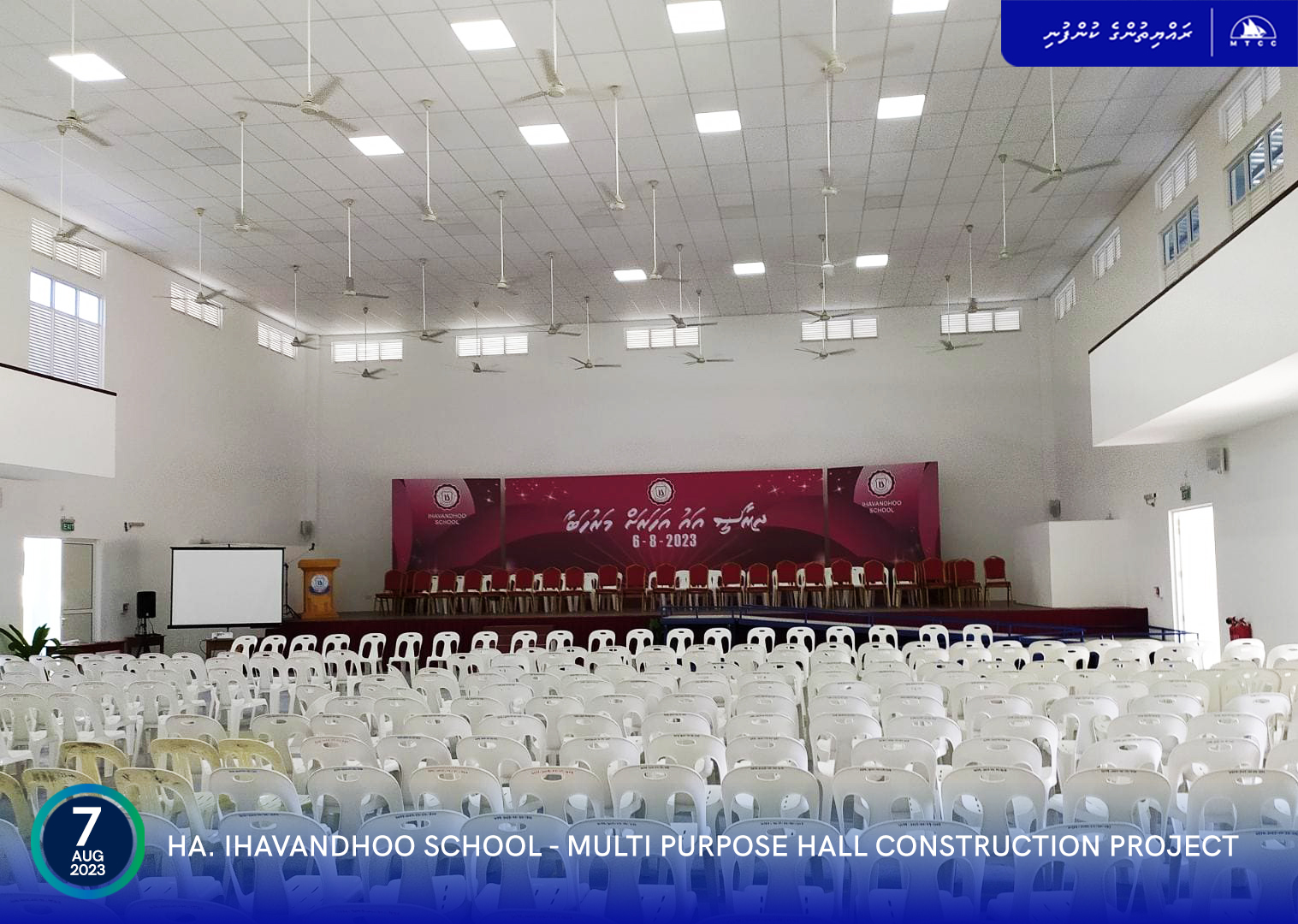 Additional variation works of Ha. Ihavandhoo School Multi-Purpose Hall project completed