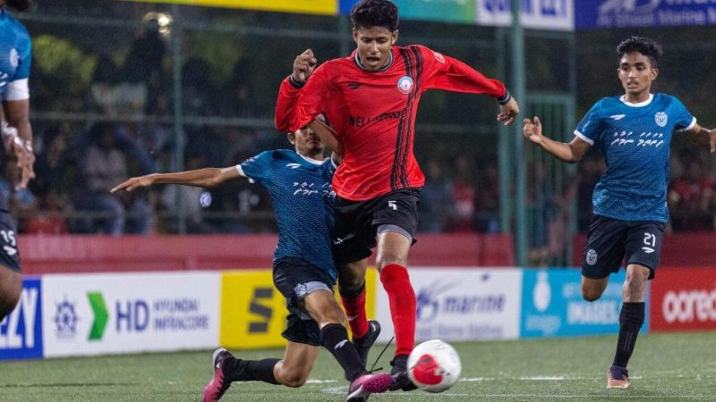 Golden Futsal Challenge: Hanimaadhoo, Makunudhoo, Nolhivaranfaru, Naivaadhoo and Nellaidhoo started with a win