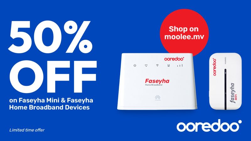 50% discount on Ooredoo Home Broadband devices