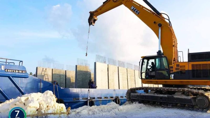 Second shipment of Precast Concrete blocks delivered to Himmafushi: MTCC