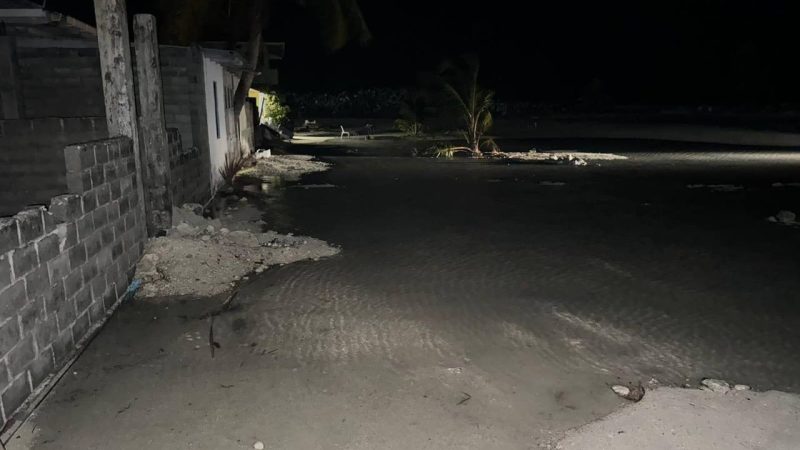 Damaged to residential homes and property in Sh. Komandoo due to high tide
