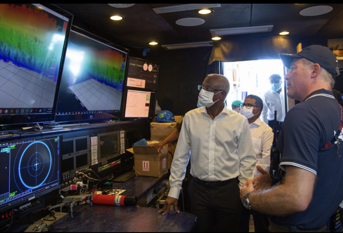President Solih paid a surprise visit to the International Nekton Mission