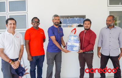 Ooredoo Maldives donated Health kits to Ha. Utheemu Health Center