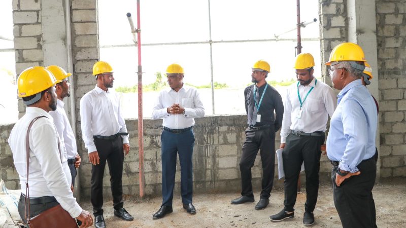 Higher Education Minister checks on the progress of Ha. Dhidhdhoo Junior College