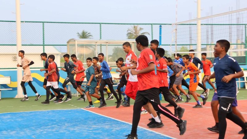 Hoarafushi Students Begin Volleyball Camp with Sri Lankan Volleyball Expert