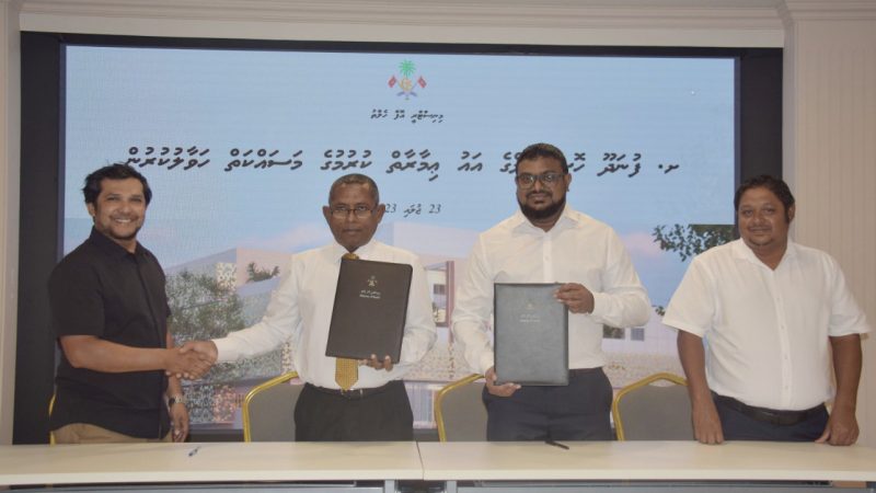 Construction of Sh. Funadhoo Hospital awarded to the contractor