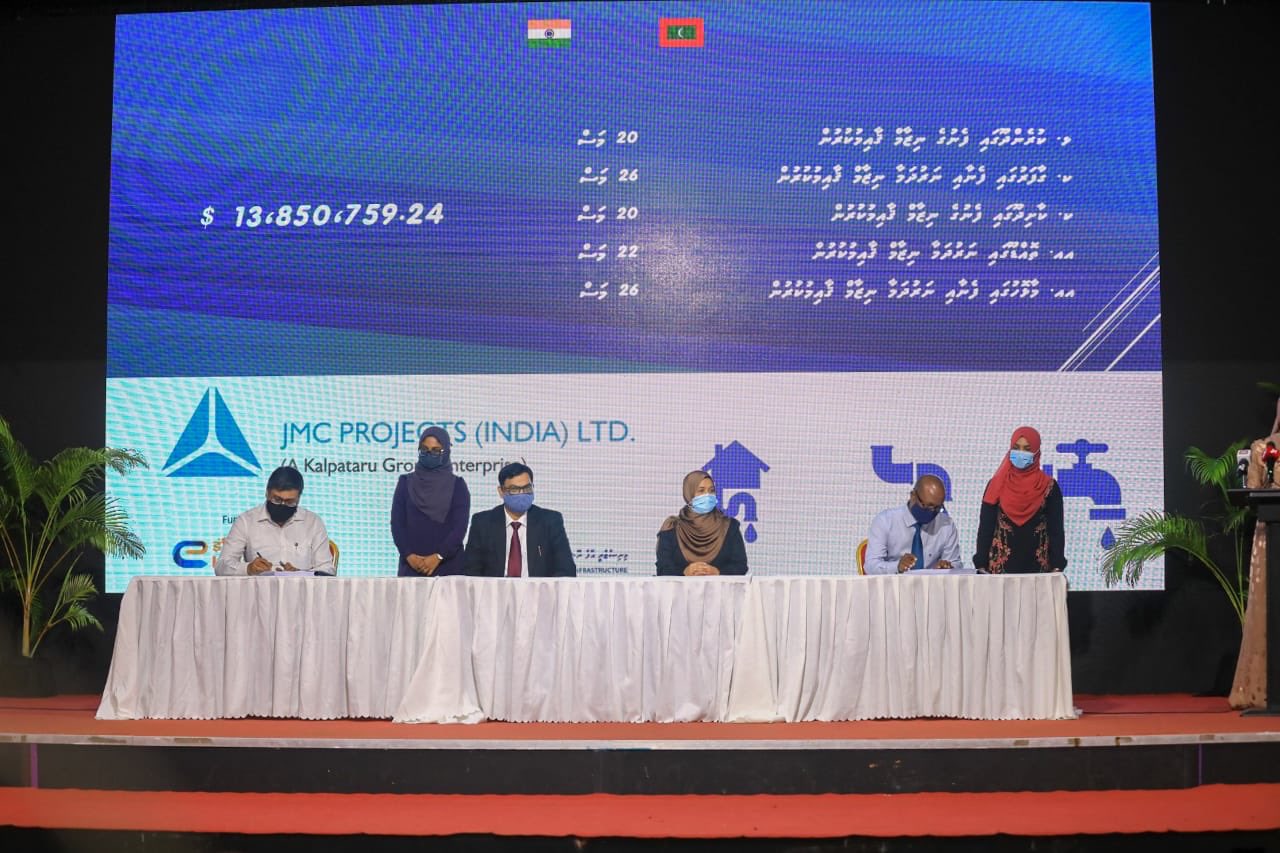 Contract signed for 34 water projects across Maldives , including 6 in the North