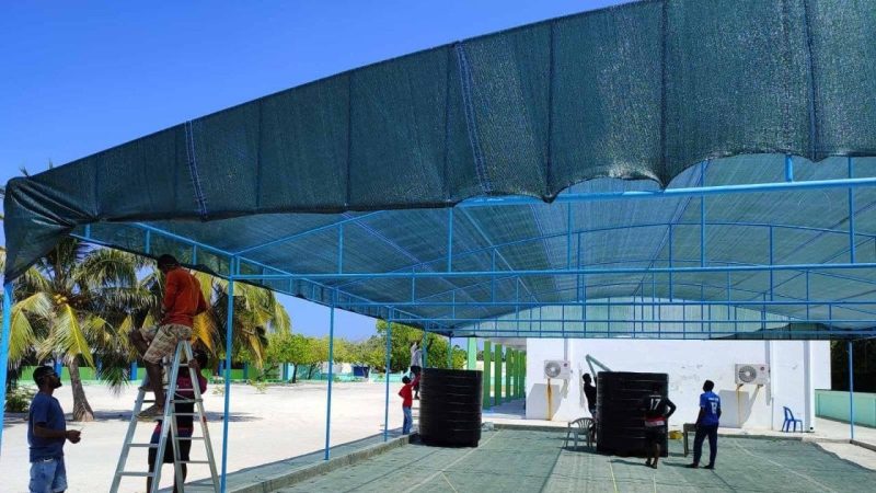 Construction of Canopy in Thuraakunu School Playground completed