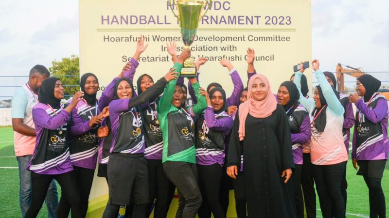 Dhidhdhoo Baarala Sports Club Champions of Ha. Hoarafushi Handball Tournament