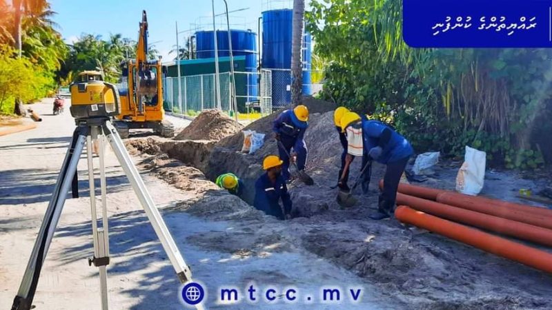 Laying of Sewerage Pipeline commenced at Th. Gaadhiffushi