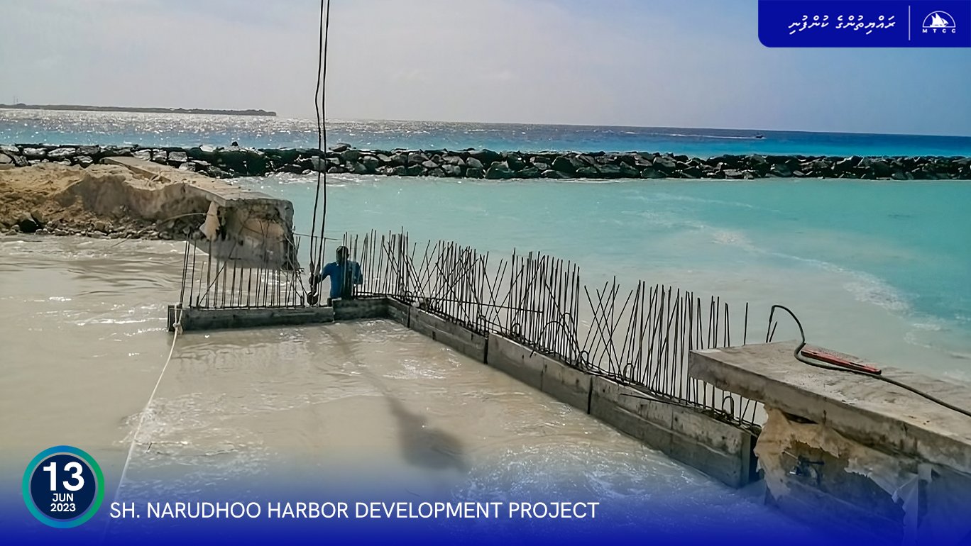 Block installation work commenced under Sh. Narudhoo Harbour Renovation Project