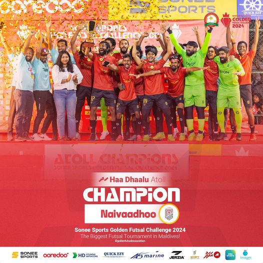 Golden Futsal Challenge 2024: Naivaadhoo Champions of HDh. Atoll Round for 3rd consecutive year