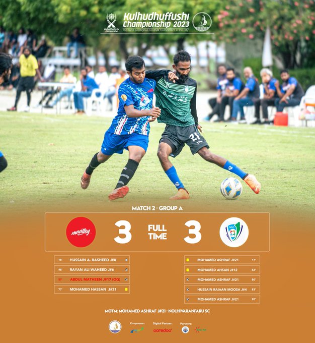Kulhudhuffushi Championship 2023: second match ended in a draw