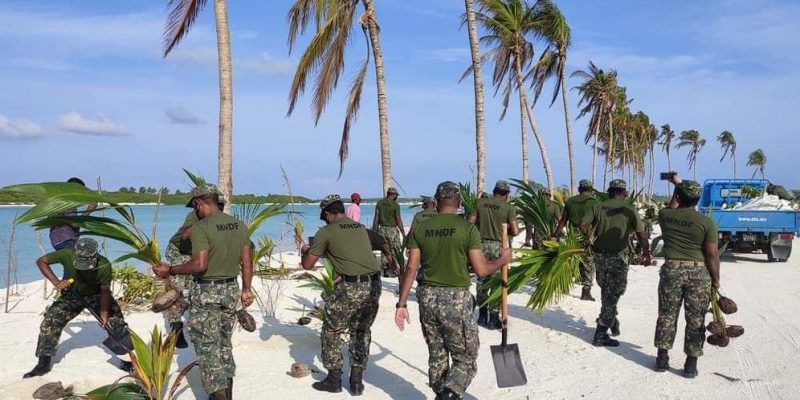 MNDF Joins Hoarafushi Airport Greening Program