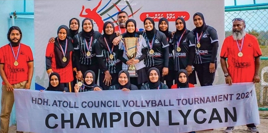 Hdh Atoll volley tournament 2 trophies’ claimed by Nolhivaranfaru