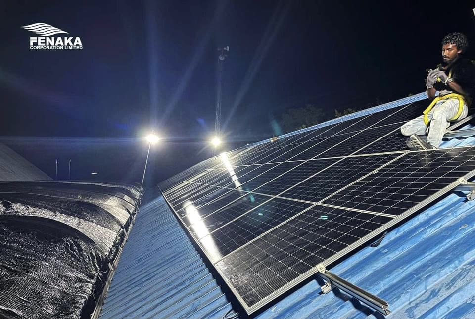 Solar Panel Installation under POISED Project Commenced in Haa Dhaalu Neykurendhoo