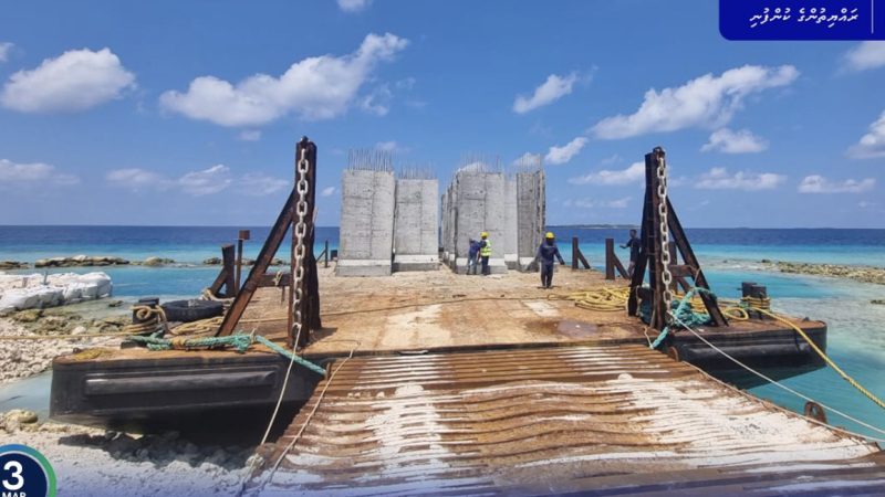 HDh. Kunburudhoo Solid Waste Storage Shed and Access Ramp construction project progressing at a fast pace