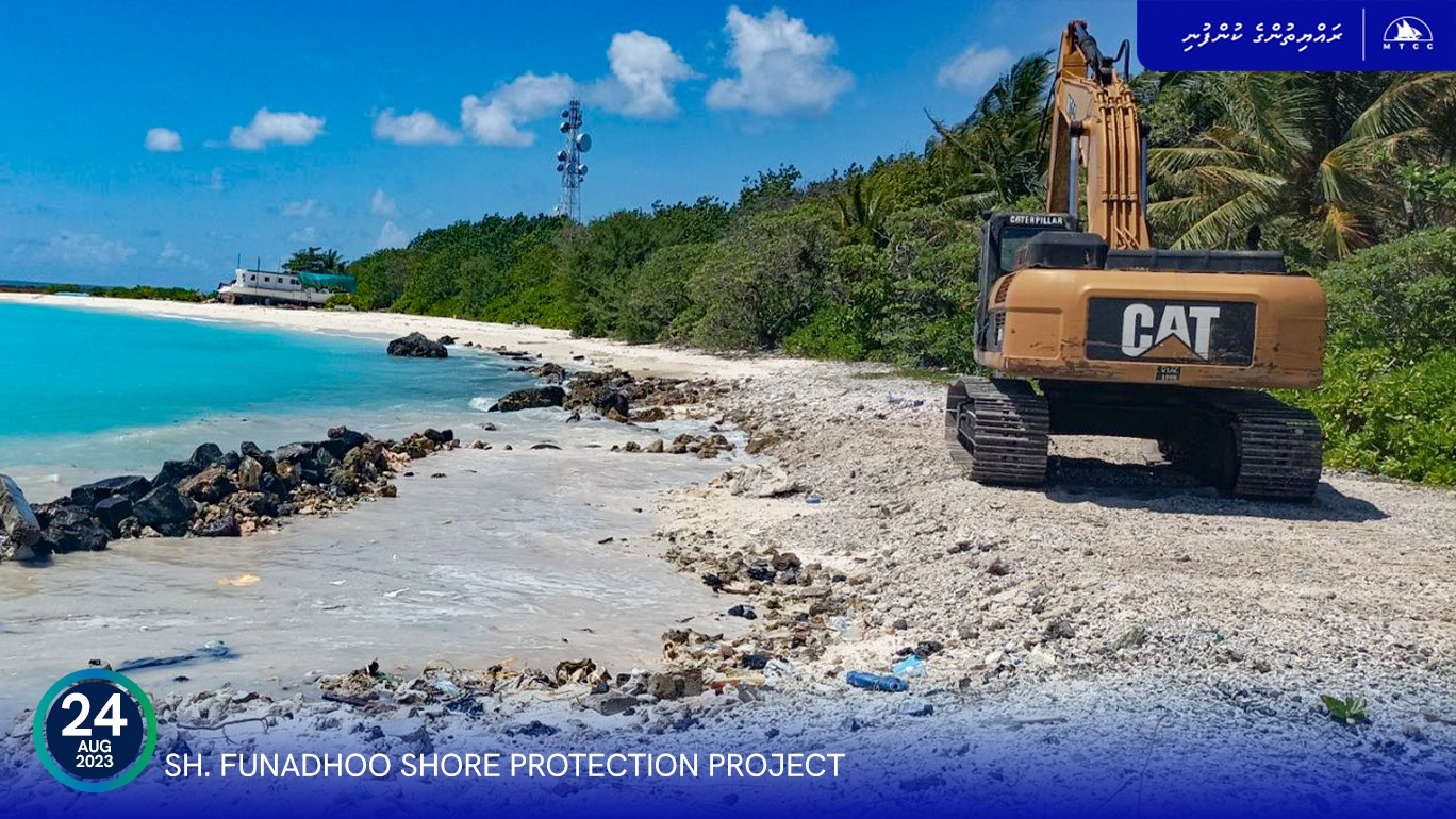 Sh. Funadhoo Shore Protection Project commenced