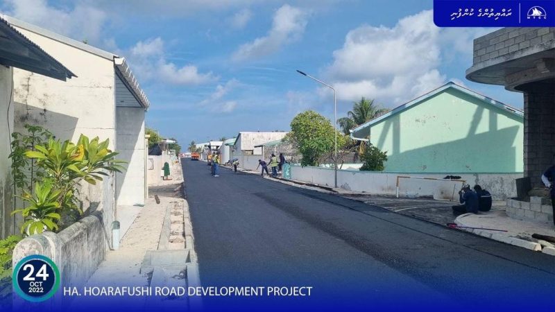 57% of Ha. Hoarafushi Road Construction Project completed