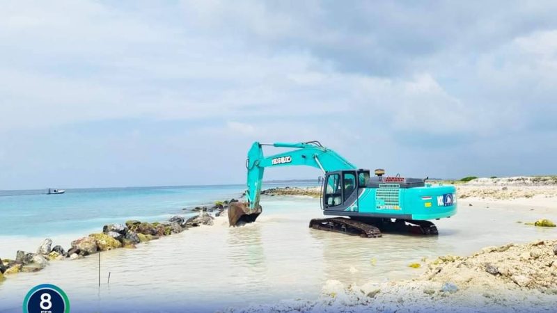 3rd shipment of rock boulders required for Kulhudhuffushi Airport Shore Protection Project delivered