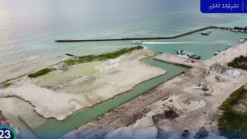 Quay wall block installation completed under Sh. Milandhoo Harbour Upgrading Project