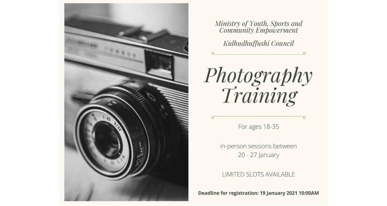 Registration open for Photography training program in Kulhudhuffushi