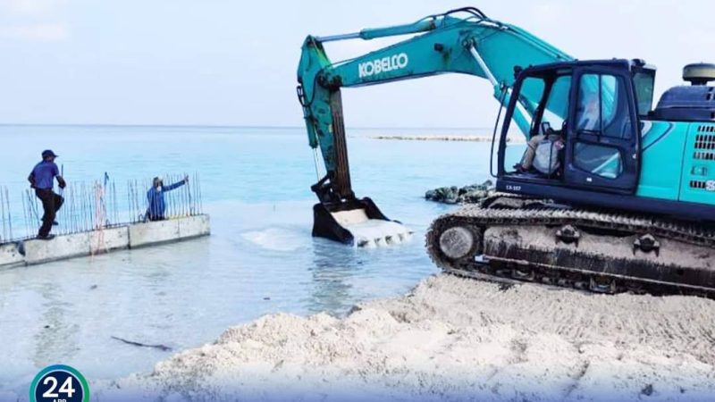 Third shipment of concrete blocks required for Sh. Maaungoodhoo Harbour Development Project delivered