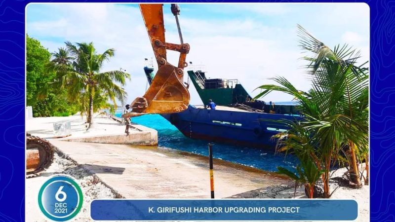 MTCC mobilized site for Girifushi Harbour development project