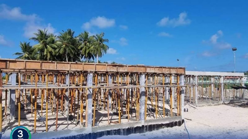 Construction of Halfway House in Ha. Hoarafushi progressing at a fast pace