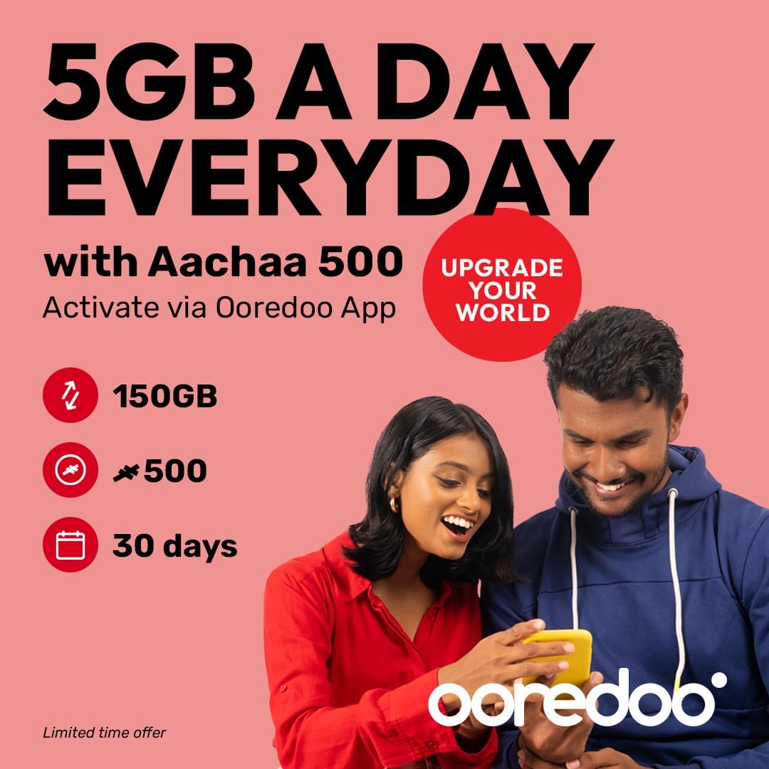 Ooredoo Maldives launched a special offer for Aachaa Prepaid customers