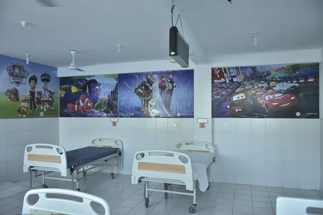 Middle Sports Club changes the interior of Ha. Atoll hospitals's pediatric word to a child friendly place
