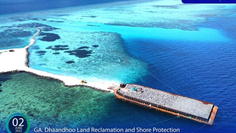 Second shipment of rock boulders required for GA. Dhaandhoo Shore Protection project delivered: MTCC