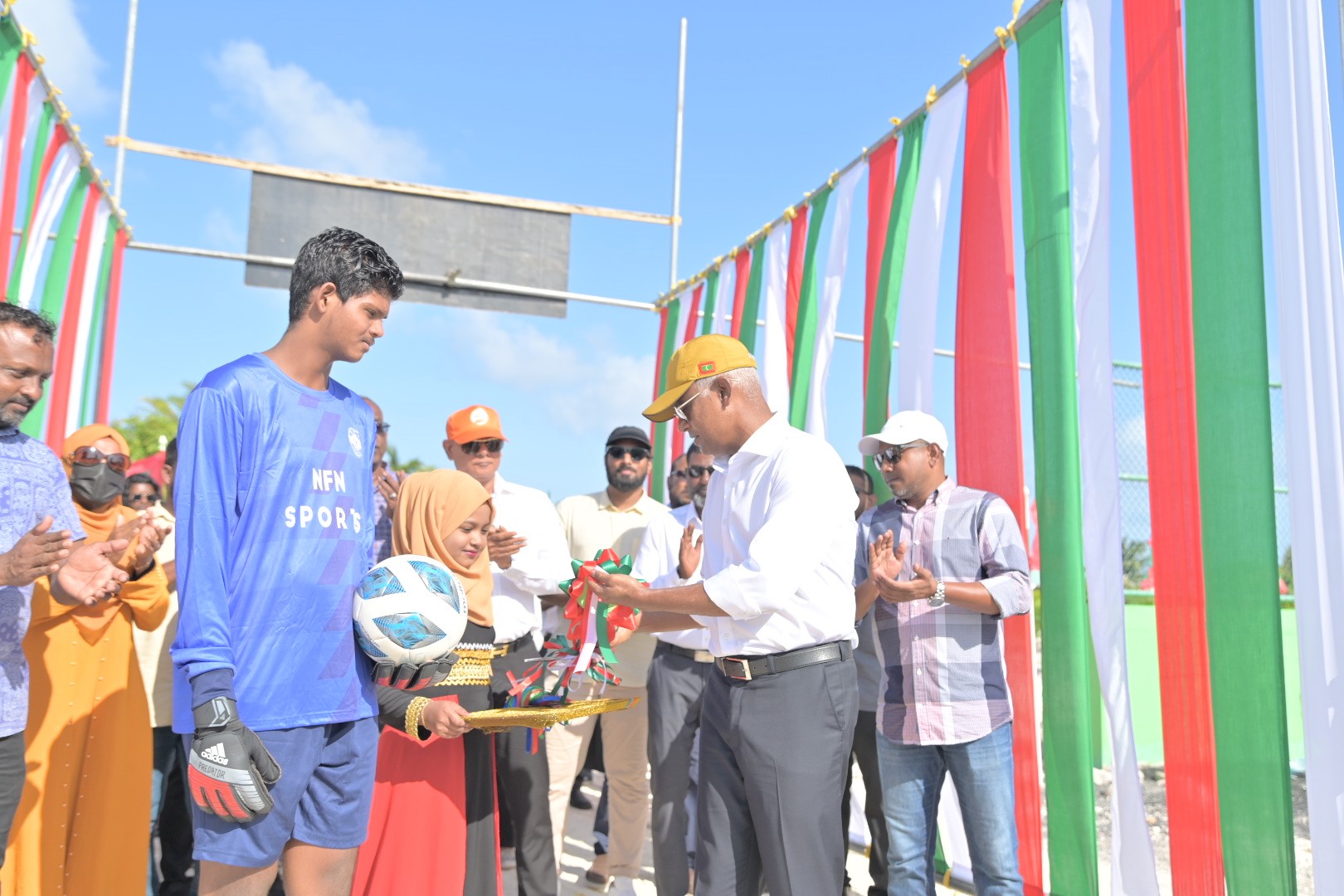 President inaugurated Sh. Milandhoo Football Ground and Fenaka Office