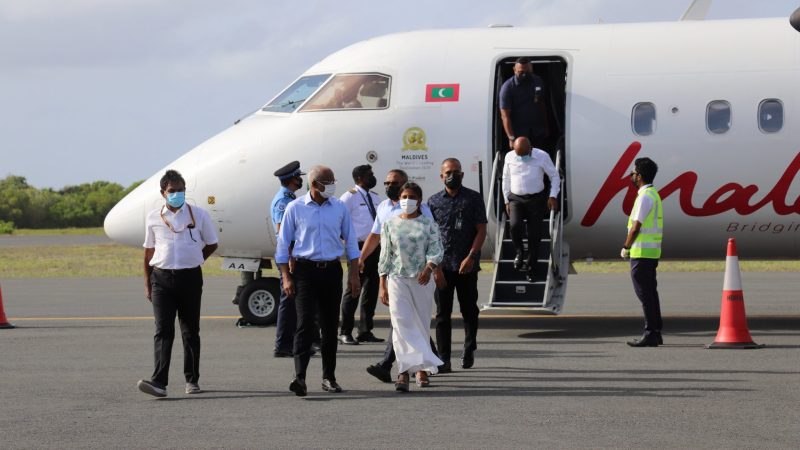 President visits Kulhudhuffushi City