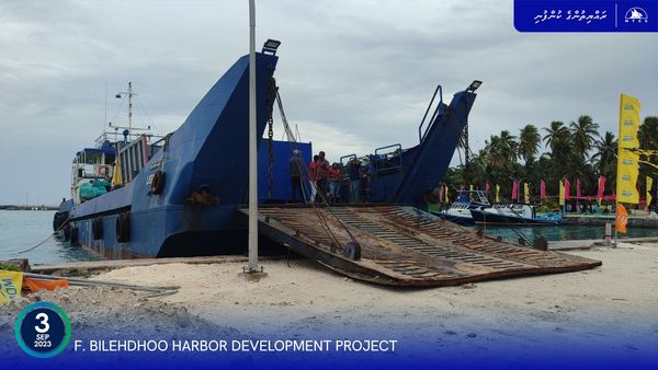 Site mobilized to commence HDh. Naivaadhoo Harbour Development Project