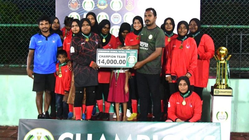 Kumundhoo Council Futsal Challenge 2023: CS Womens Champions of women’s division