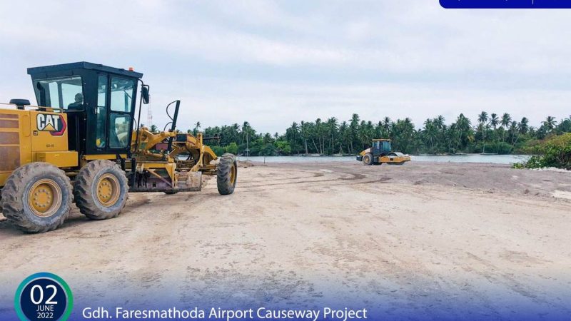 MTCC commenced GDh. Faresmaathoda Airport causeway project