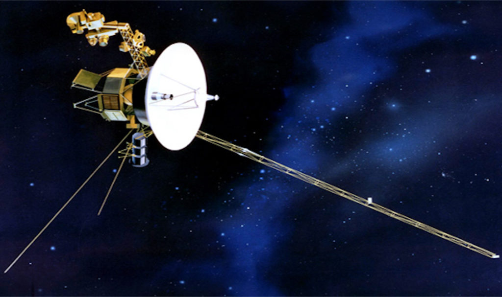 After some time being alone in space, Voyager 2 sends a signal back to Earth