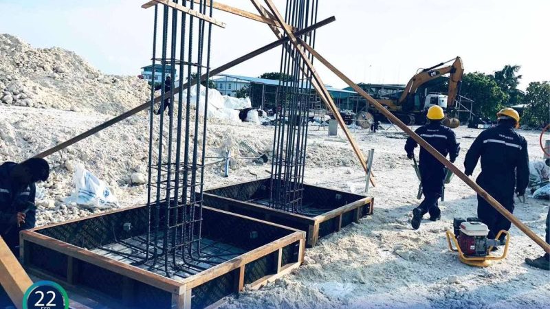 Ha. Dhidhdhoo Harbour Jetty concrete works commenced